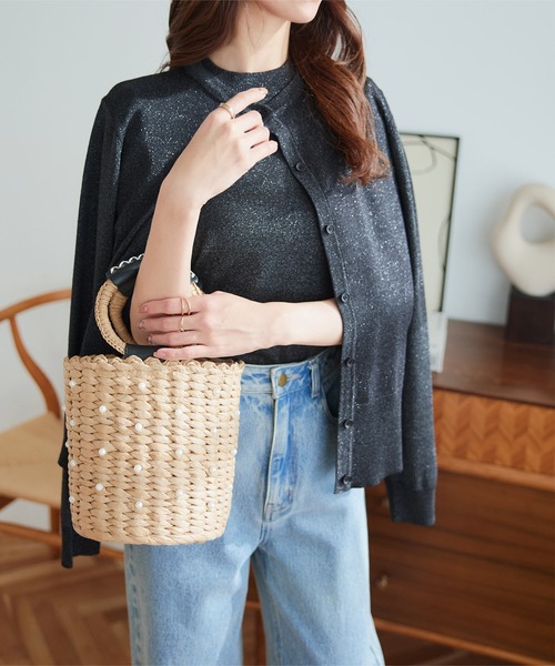 ミスJ 黒 半袖セーター カーディガン アンサンブル