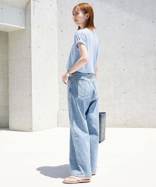 セール】LE DENIMチルトワイドストレートデニム（デニムパンツ