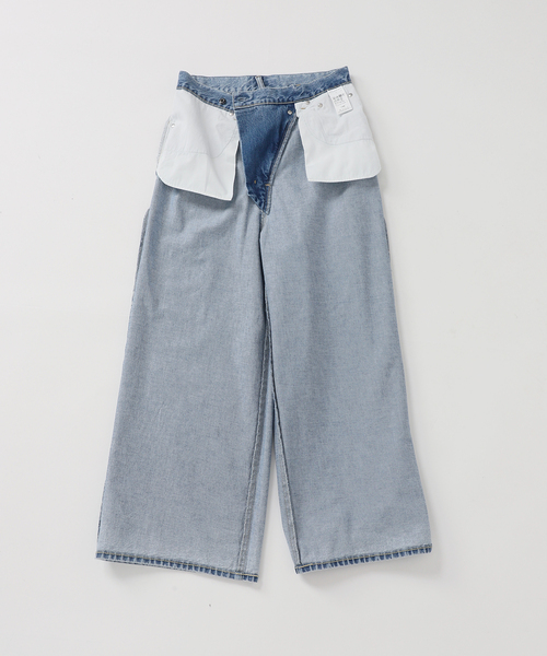 ポルコ ♡SLOBE IENA Le Denim ワイド パンツ36 SOLBE IENA LE DENIM チルトワイドストレート 38
