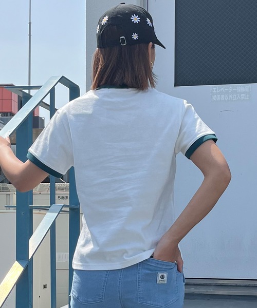 ムラサキスポーツ(ムラサキスポーツ)の「RIKKA FEMME/リッカファム リンガーTシャツ RF24SS24(Tシャツ/カットソー・レディース・ネイビー/グリーン/レッド・FREE)」の8枚目の写真