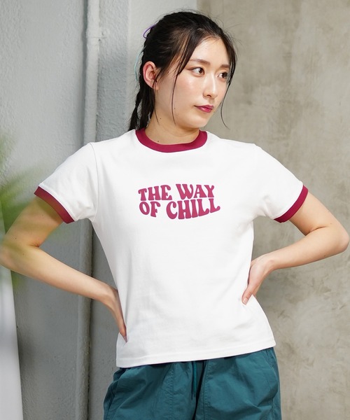 ムラサキスポーツ(ムラサキスポーツ)の「RIKKA FEMME/リッカファム リンガーTシャツ RF24SS24(Tシャツ/カットソー・レディース・ネイビー/グリーン/レッド・FREE)」の18枚目の写真