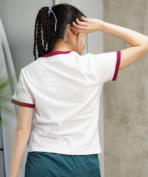 ムラサキスポーツ(ムラサキスポーツ)の「RIKKA FEMME/リッカファム リンガーTシャツ RF24SS24(Tシャツ/カットソー・レディース・ネイビー/グリーン/レッド・FREE)」の19枚目の写真