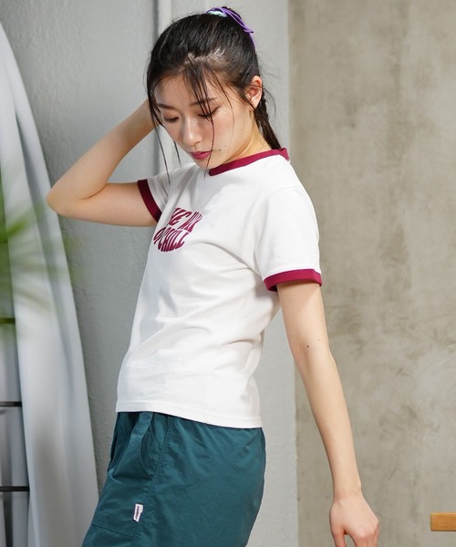 ムラサキスポーツ(ムラサキスポーツ)の「RIKKA FEMME/リッカファム リンガーTシャツ RF24SS24(Tシャツ/カットソー・レディース・ネイビー/グリーン/レッド・FREE)」の20枚目の写真