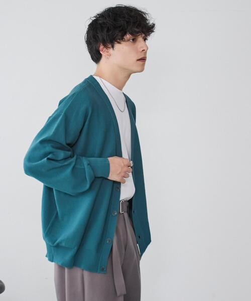 WEGO(ウィゴー)の「WEGO/オーバーフィットドライタッチカーディガン(カーディガン/ボレロ・メンズ・ブルー/ブラック/イエロー・MEDIUM/LARGE)」の10枚目の写真