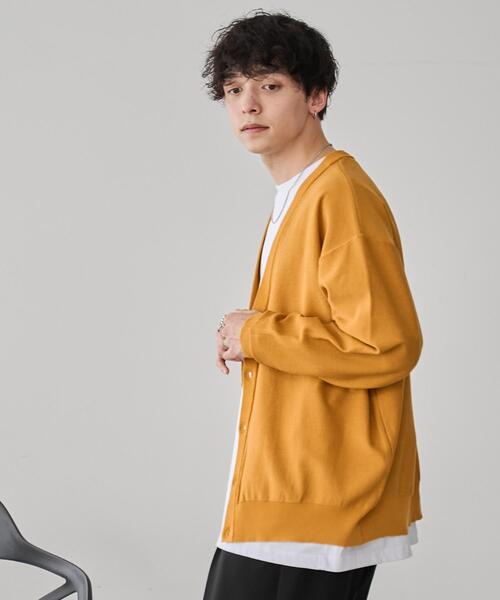 WEGO(ウィゴー)の「WEGO/オーバーフィットドライタッチカーディガン(カーディガン/ボレロ・メンズ・ブルー/ブラック/イエロー・MEDIUM/LARGE)」の17枚目の写真