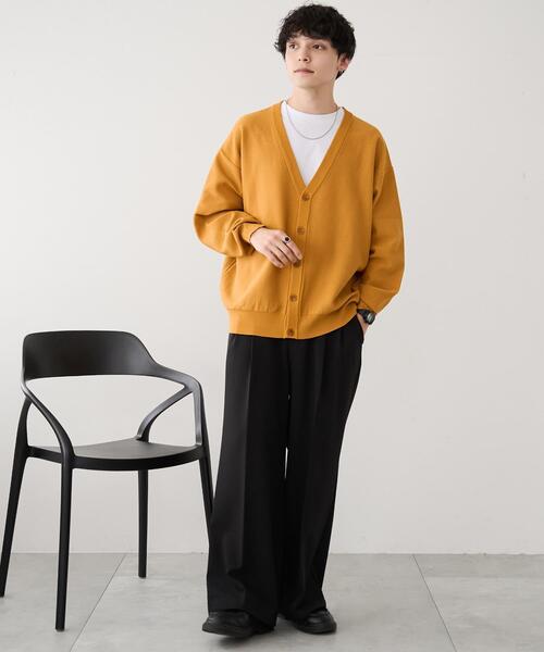 WEGO(ウィゴー)の「WEGO/オーバーフィットドライタッチカーディガン(カーディガン/ボレロ・メンズ・ブルー/ブラック/イエロー・MEDIUM/LARGE)」の19枚目の写真