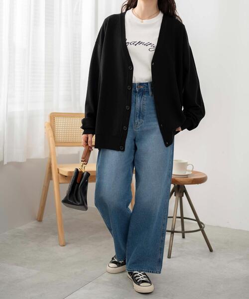 WEGO(ウィゴー)の「WEGO/オーバーフィットドライタッチカーディガン(カーディガン/ボレロ・メンズ・ブルー/ブラック/イエロー・MEDIUM/LARGE)」の8枚目の写真