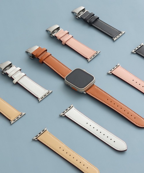 emonique(エモニーク)の「本革レザー Apple Watch バンド スマートウォッチバンド【38/40/41/42/44/45/49mm対応】(デジタル腕時計・メンズ・ホワイト/ライトブラウン/ピンク/ベージュ/ブラック・42/38)」の6枚目の写真