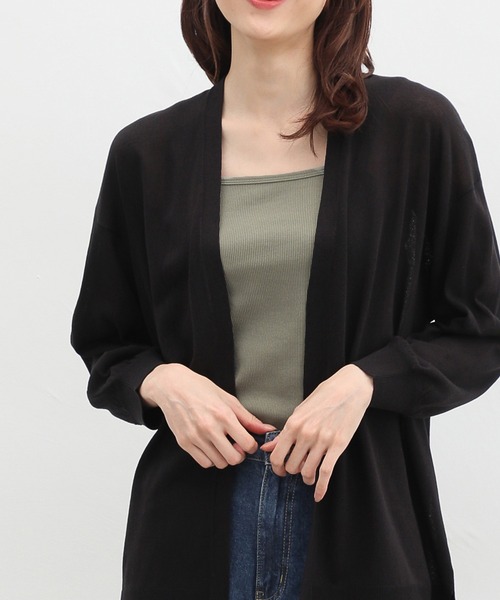 Honeys（ハニーズ）の「ベアタンクトップ（タンクトップ・レディース・オフホワイト/ブラック/カーキ/ライトベージュ/スミクロ/オレンジ/グレイッシュベージュ・S/M/L/LL）」の12枚目の写真