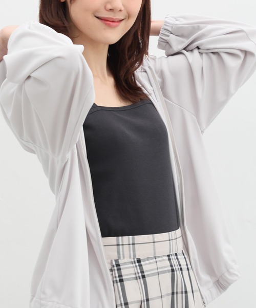 Honeys（ハニーズ）の「ベアタンクトップ（タンクトップ・レディース・オフホワイト/ブラック/カーキ/ライトベージュ/スミクロ/オレンジ/グレイッシュベージュ・S/M/L/LL）」の14枚目の写真