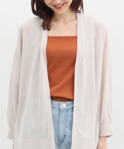 Honeys（ハニーズ）の「ベアタンクトップ（タンクトップ・レディース・オフホワイト/ブラック/カーキ/ライトベージュ/スミクロ/オレンジ/グレイッシュベージュ・S/M/L/LL）」の16枚目の写真