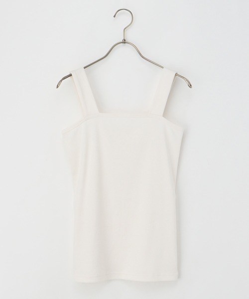 Honeys（ハニーズ）の「ベアタンクトップ（タンクトップ・レディース・オフホワイト/ブラック/カーキ/ライトベージュ/スミクロ/オレンジ/グレイッシュベージュ・S/M/L/LL）」の20枚目の写真