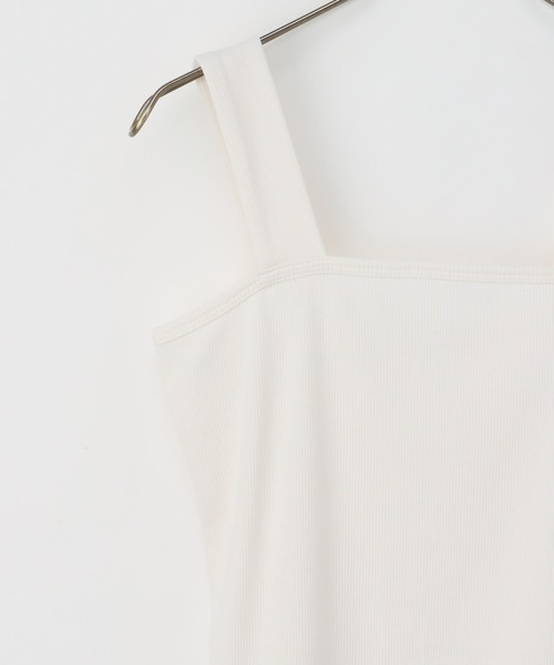 Honeys（ハニーズ）の「ベアタンクトップ（タンクトップ・レディース・オフホワイト/ブラック/カーキ/ライトベージュ/スミクロ/オレンジ/グレイッシュベージュ・S/M/L/LL）」の21枚目の写真