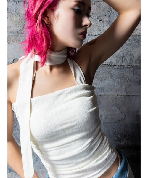 DURAS(デュラス)の「Holter design top(チューブトップ・レディース・ベージュ/ホワイト/ブラック・FREE)」の2枚目の写真