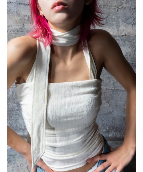 DURAS(デュラス)の「Holter design top(チューブトップ・レディース・ベージュ/ホワイト/ブラック・FREE)」の16枚目の写真