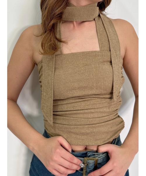 DURAS(デュラス)の「Holter design top(チューブトップ・レディース・ベージュ/ホワイト/ブラック・FREE)」の20枚目の写真