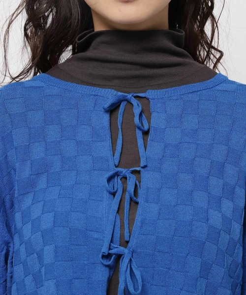 niko and...（ニコアンド）の「コットンバンブーリボンカーディガン（カーディガン/ボレロ・レディース・ブルー/オレンジ/オフホワイト・LARGE/MEDIUM）」の13枚目の写真