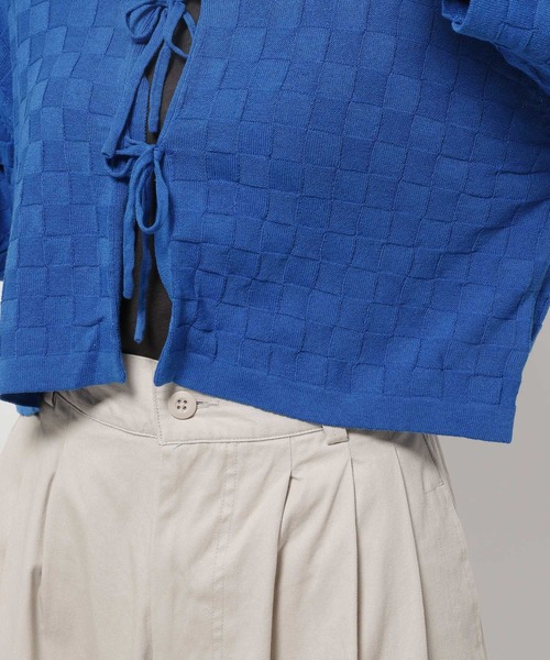 niko and...（ニコアンド）の「コットンバンブーリボンカーディガン（カーディガン/ボレロ・レディース・ブルー/オレンジ/オフホワイト・LARGE/MEDIUM）」の18枚目の写真