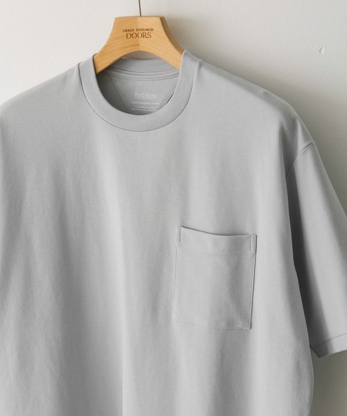 URBAN RESEARCH DOORS（アーバンリサーチドアーズ）の「『イージーケア』ポンチポケットショートスリーブTシャツ（Tシャツ/カットソー・メンズ・グレー/グリーン系その他/オレンジ/スミクロ/ホワイト・SMALL/MEDIUM/LARGE/X-LARGE）」の4枚目の写真