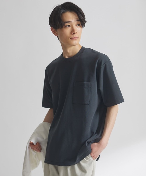 URBAN RESEARCH DOORS（アーバンリサーチドアーズ）の「『イージーケア』ポンチポケットショートスリーブTシャツ（Tシャツ/カットソー・メンズ・グレー/グリーン系その他/オレンジ/スミクロ/ホワイト・SMALL/MEDIUM/LARGE/X-LARGE）」の11枚目の写真