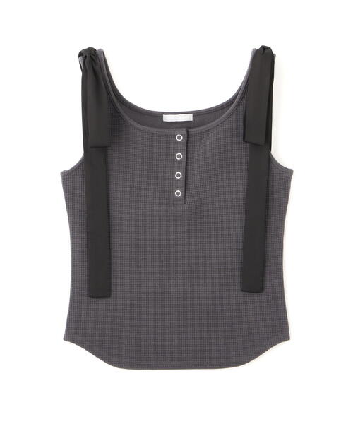 JILL by JILL STUART(ジルバイジルスチュアート)の「◇リボンデザインヘンリータンク(Tシャツ/カットソー・レディース・ホワイト系その他/グレー系その他・FREE)」の3枚目の写真
