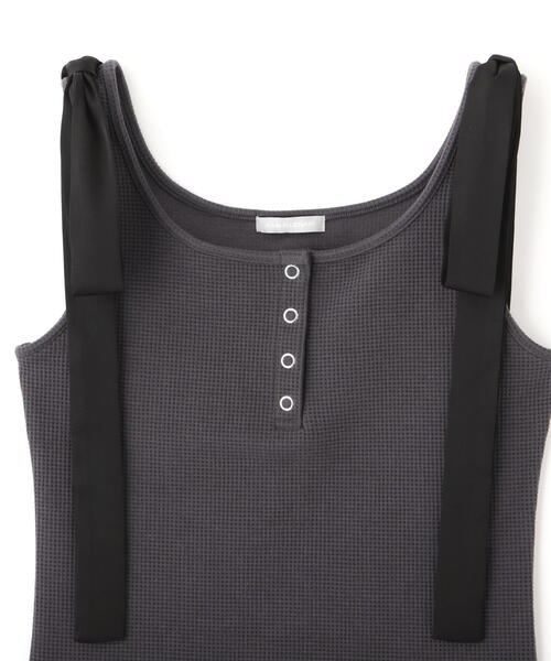 JILL by JILL STUART(ジルバイジルスチュアート)の「◇リボンデザインヘンリータンク(Tシャツ/カットソー・レディース・ホワイト系その他/グレー系その他・FREE)」の11枚目の写真
