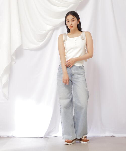 JILL by JILL STUART(ジルバイジルスチュアート)の「◇リボンデザインヘンリータンク(Tシャツ/カットソー・レディース・ホワイト系その他/グレー系その他・FREE)」の17枚目の写真