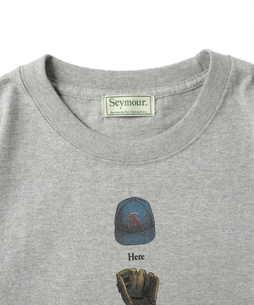 Seymour.(シーモア)の「"Here comes a pitch." T-SHIRT(Tシャツ/カットソー・メンズ・ホワイト/グレー・MEDIUM/X-LARGE/LARGE/X-SMALL)」の7枚目の写真