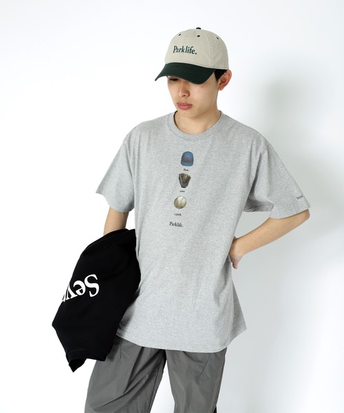 Seymour.(シーモア)の「"Here comes a pitch." T-SHIRT(Tシャツ/カットソー・メンズ・ホワイト/グレー・MEDIUM/X-LARGE/LARGE/X-SMALL)」の17枚目の写真