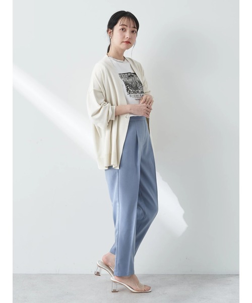 earth music&ecology（アースミュージックアンドエコロジー）の「接触冷感テーパードパンツ（その他パンツ・レディース・ベージュ/ブラック/ブルー/杢グレー・S/M/L）」の17枚目の写真