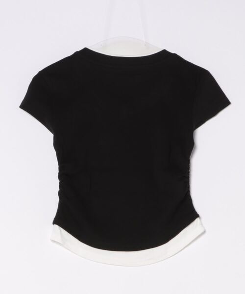 MAISON DE THERESE(メゾン ド テレーズ)の「フェイクレイヤードVネック綿Tシャツ(Tシャツ/カットソー・レディース・グレー/ブルー/ブラック・S/M/L)」の4枚目の写真