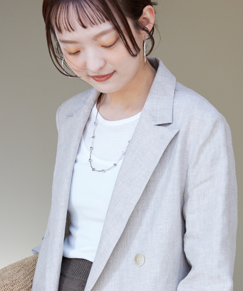 SLOBE IENA（スローブイエナ）の「《追加》SLOBE ニュアンスメタルビーズネックレス（ネックレス・レディース・シルバー・FREE）」の2枚目の写真