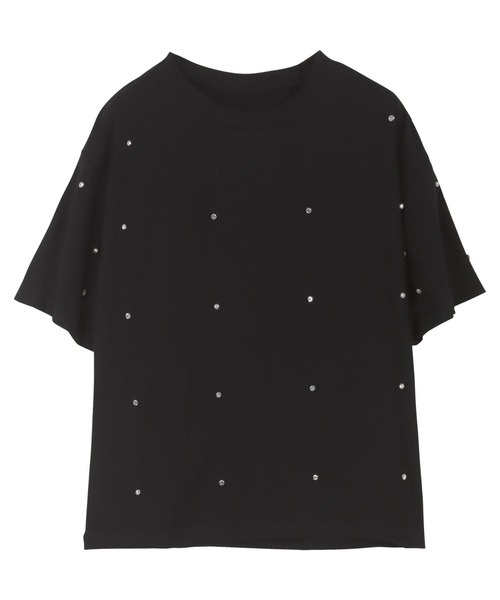 KOBE LETTUCE(コウベレタス)の「パールorビジューTシャツ(Tシャツ/カットソー・レディース・グレー系その他/ブラック/ブラック系その他/チャコールグレー/オフホワイト/ホワイト系その他・M)」の16枚目の写真