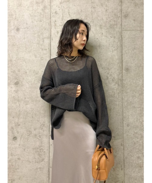 新品未使用 タグ付き ミラオーウェン ギマコットンクロシェ風ニット フリーサイズ Mila Owen（ミラオーウェン）の「ギマコットンクロシェ風ニット