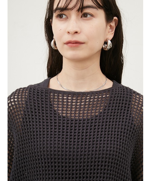 新品未使用 タグ付き ミラオーウェン ギマコットンクロシェ風ニット フリーサイズ Mila Owen（ミラオーウェン）の「ギマコットンクロシェ風ニット