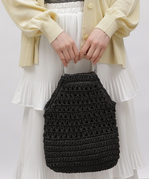 LAKOLE(ラコレ)の「メタルハンドル切替バッグ / 996443(ハンドバッグ・レディース・ブルー/ブラック・FREE)」の2枚目の写真