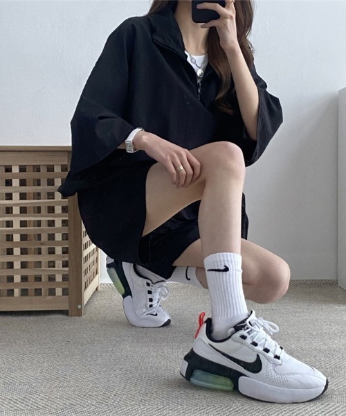 N.s（エヌドットエス）の「ハーフジップトップス＋ショートパンツセットアップ（セットアップ・レディース・グリーン/グレー/ピンク/ブラック・FREE）」の15枚目の写真