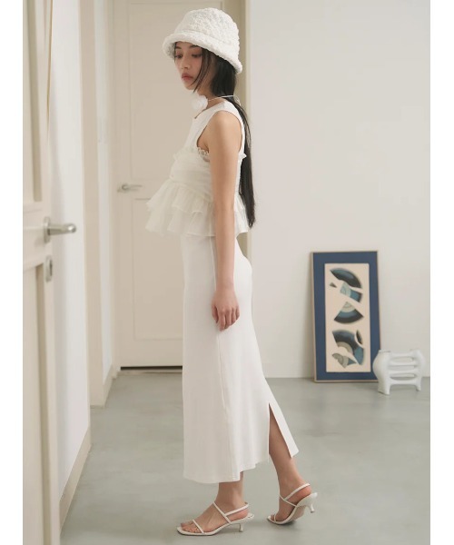 snidel (スナイデル) シアービスチェ&カットタンクワンピース SNIDEL(スナイデル)の「シアービスチェ&カットタンク