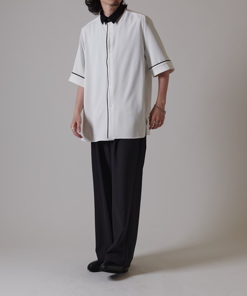 Lui's（ルイス）の「パイピングクレリック半袖シャツ（シャツ/ブラウス・メンズ・グレー/ベージュ/ホワイト・S/M）」の19枚目の写真