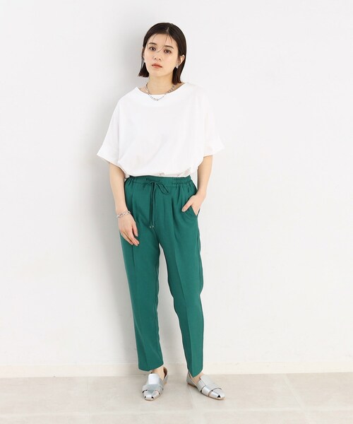 THE SHOP TK (ザ ショップ ティーケー )の「◆【美脚に魅せる】モノフィラジョグテーパードパンツ/洗濯機OK(その他パンツ・レディース・ベージュ/ブラック/ナチュラル/グリーン・14/13/12/10/11)」の19枚目の写真