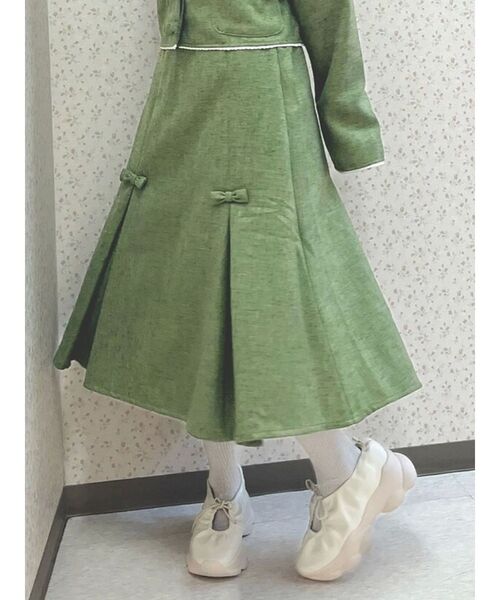 Mery 様、専用ページ ⛳Malbon プリーツスカート グリーン M マルボンゴルフ レディース プリーツスカート ライムグリーン