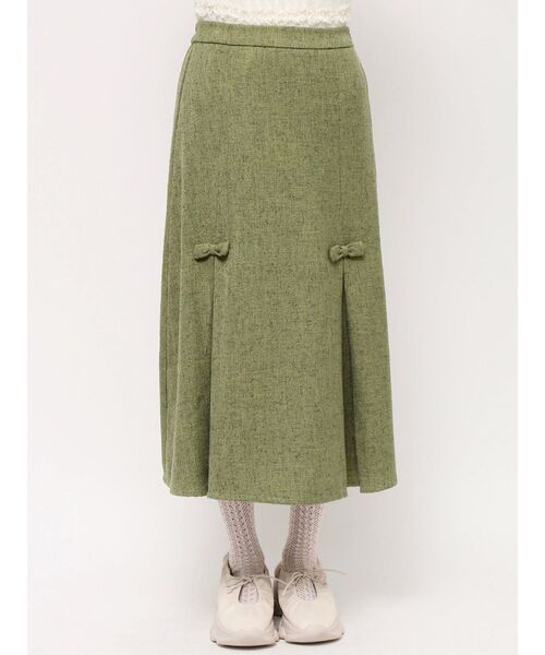 merry jenny（メリージェニー）の「リボンプリーツミディスカート（スカート・レディース・グリーン/レッド/その他1・FREE）」の5枚目の写真