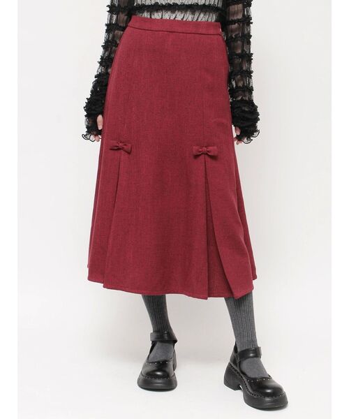 merry jenny（メリージェニー）の「リボンプリーツミディスカート（スカート・レディース・グリーン/レッド/その他1・FREE）」の15枚目の写真