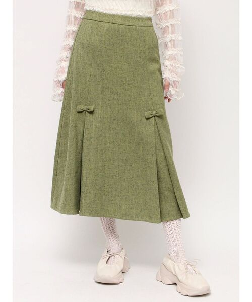 merry jenny（メリージェニー）の「リボンプリーツミディスカート（スカート・レディース・グリーン/レッド/その他1・FREE）」の16枚目の写真