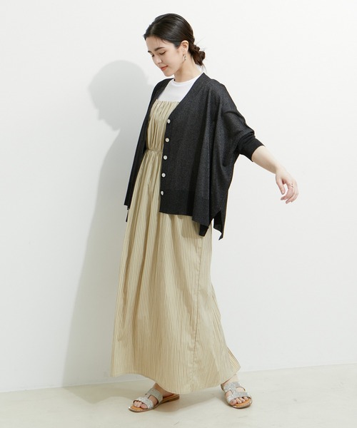 le cercle ADAM ET ROPE'(ルセルクルアダムエロペ)の「シアーラメカーディガン(カーディガン/ボレロ・レディース・ライトグレー/ブラック系その他/ブラウン系その他/ブルー系その他4・FREE)」の6枚目の写真