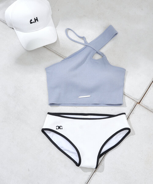 Chico（チコ）の「【水着/トップス】ワンショルデザイントップス