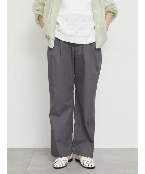 sm2rhythm(サマンサモスモスリズム)の「コットンナイロンセミワイドイージーパンツ(その他パンツ・レディース・ネイビー/ベージュ/グレー・F)」の2枚目の写真