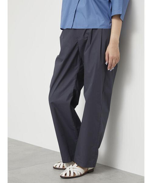 sm2rhythm(サマンサモスモスリズム)の「コットンナイロンセミワイドイージーパンツ(その他パンツ・レディース・ネイビー/ベージュ/グレー・F)」の4枚目の写真