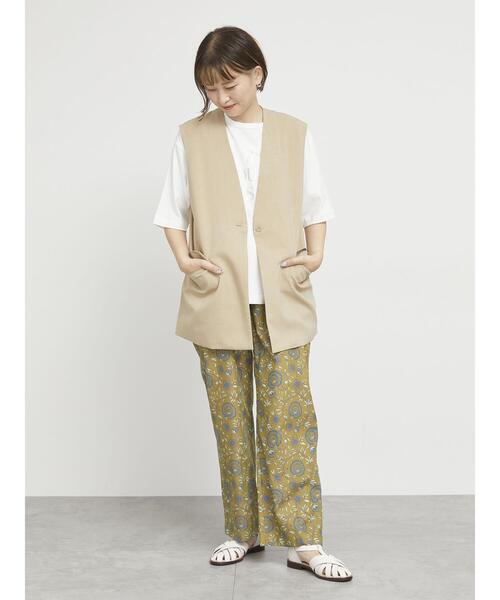 sm2rhythm(サマンサモスモスリズム)の「コットンナイロンセミワイドイージーパンツ(その他パンツ・レディース・ネイビー/ベージュ/グレー・F)」の8枚目の写真