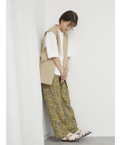 sm2rhythm(サマンサモスモスリズム)の「コットンナイロンセミワイドイージーパンツ(その他パンツ・レディース・ネイビー/ベージュ/グレー・F)」の10枚目の写真